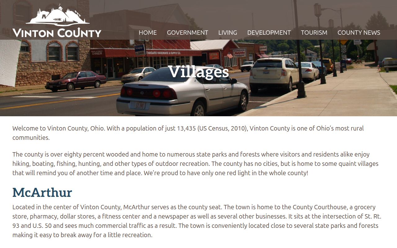 Zaleski court docket context from the Vinton County villages page