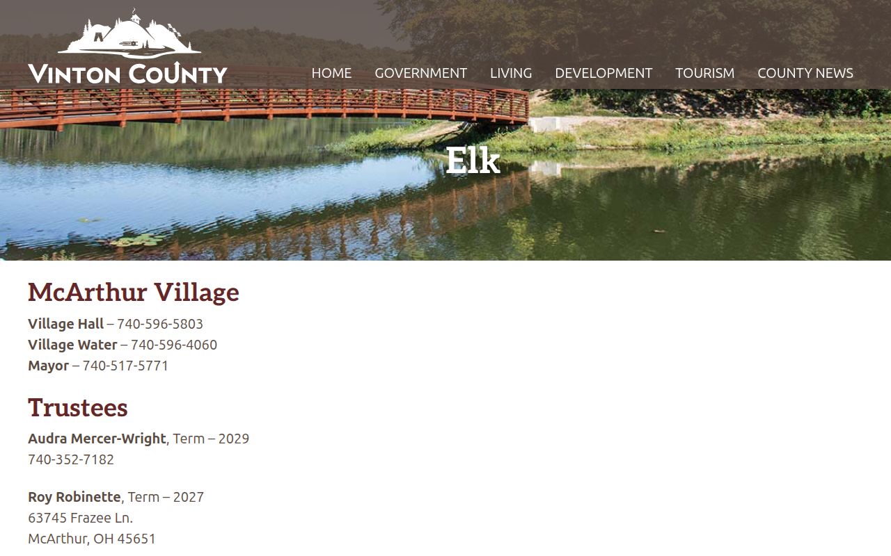 Zaleski court records route through the Vinton County McArthur court hub